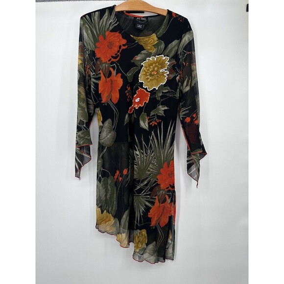 Ashro Multicolor Cotton Polyester Multicolor   Dress Size M    3/4 sleeves Note - Picture 2 of 7